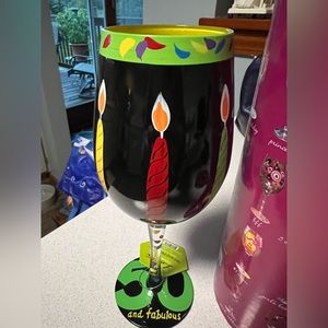 Lolita “50 And Fabulous” wine glass. NWT